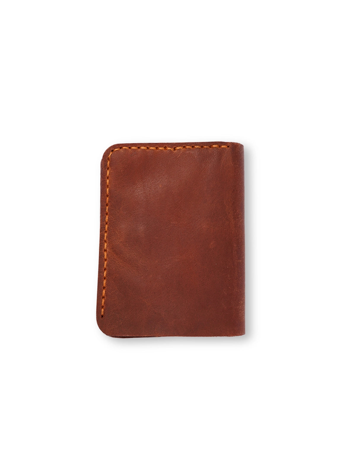 Leather Card Holder Brown – Slim Bifold with 6 Card Slots