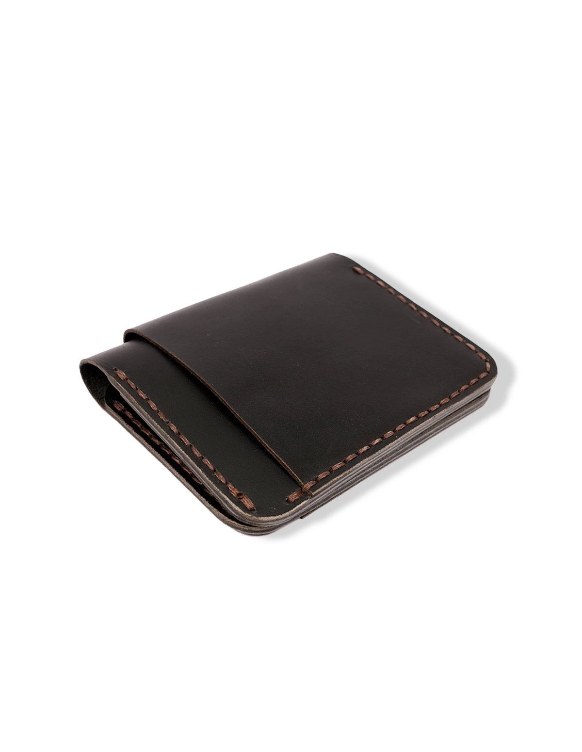 Men’s Dark Brown Leather Wallet – Slim Bifold