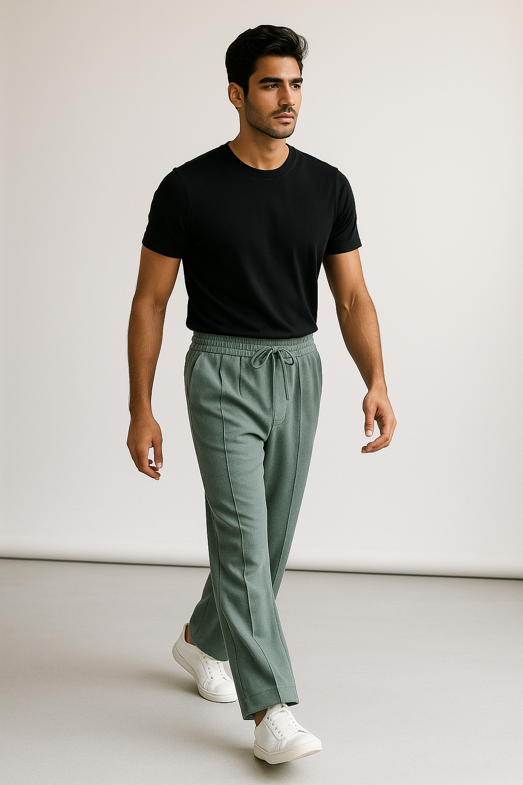 Cut & Sew Trousers – Dusty Seafoam green