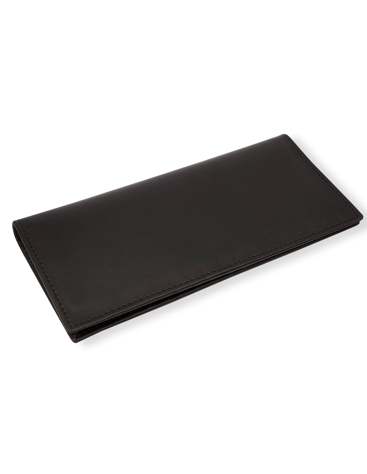 Cow Leather Wallet Black – Long Organizer with Extra Slots