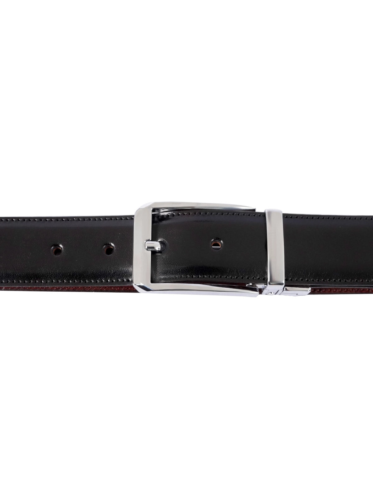 Leather Belt Black – Premium Dress Belt with Silver Buckle