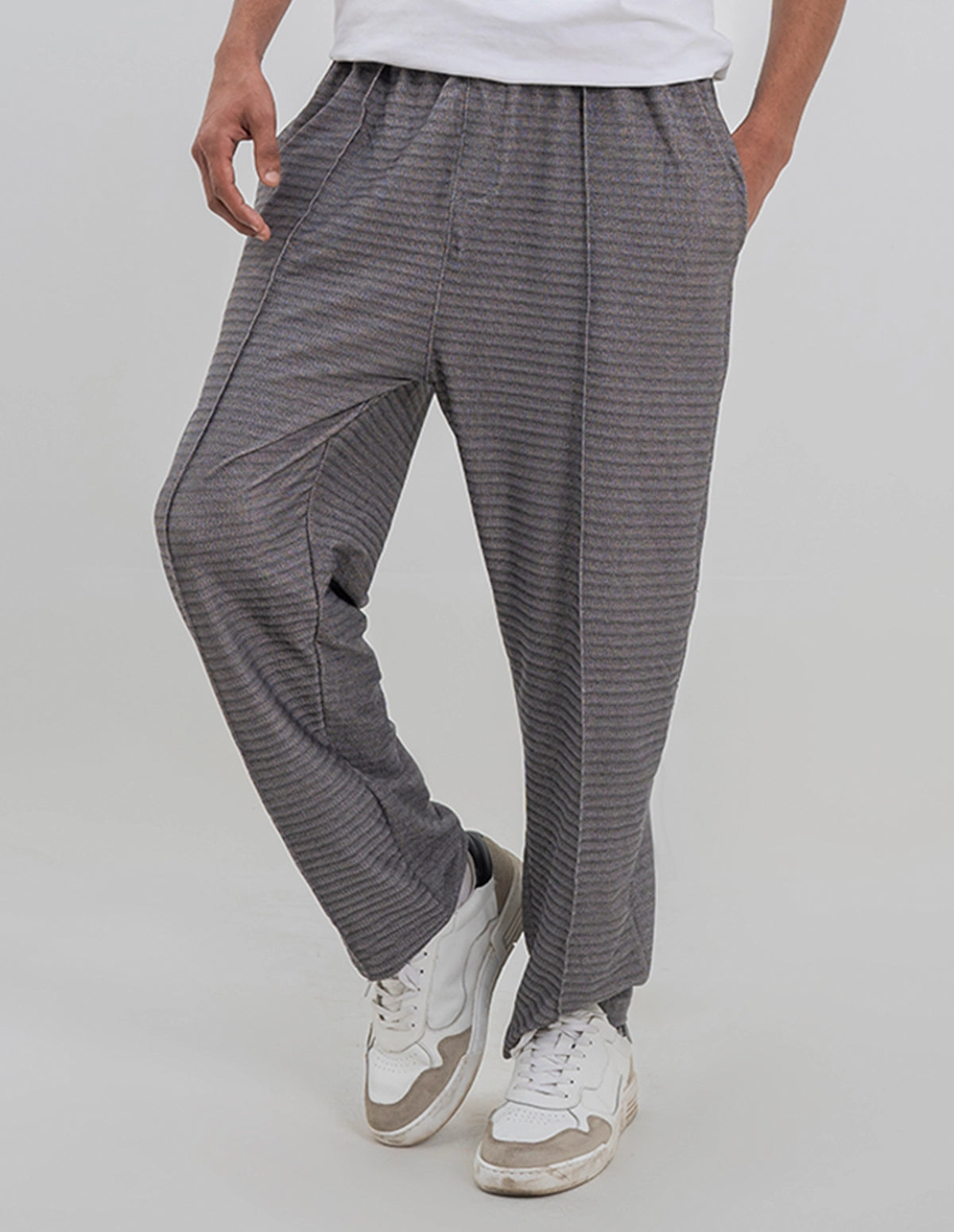 Premium Relaxed-Fit Trousers - Breeze Stripe