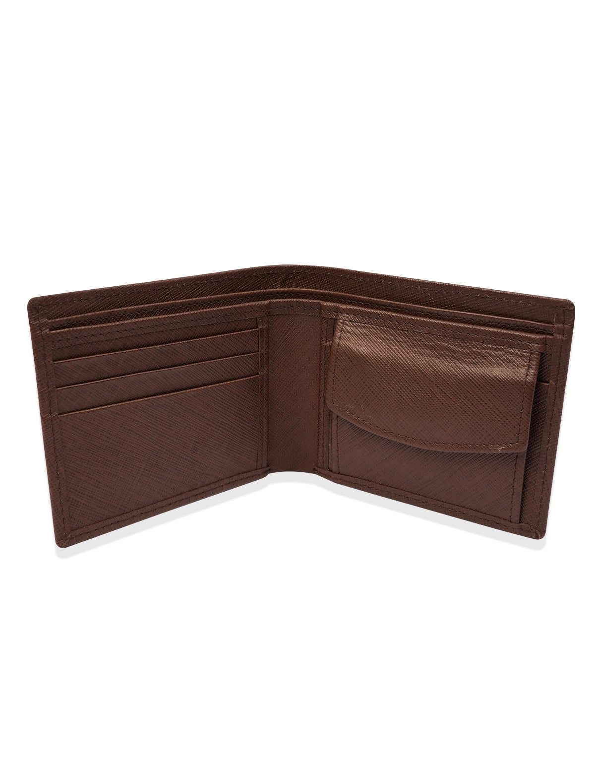 Cow Leather Wallet Brown – Coin Pocket & Card Slots
