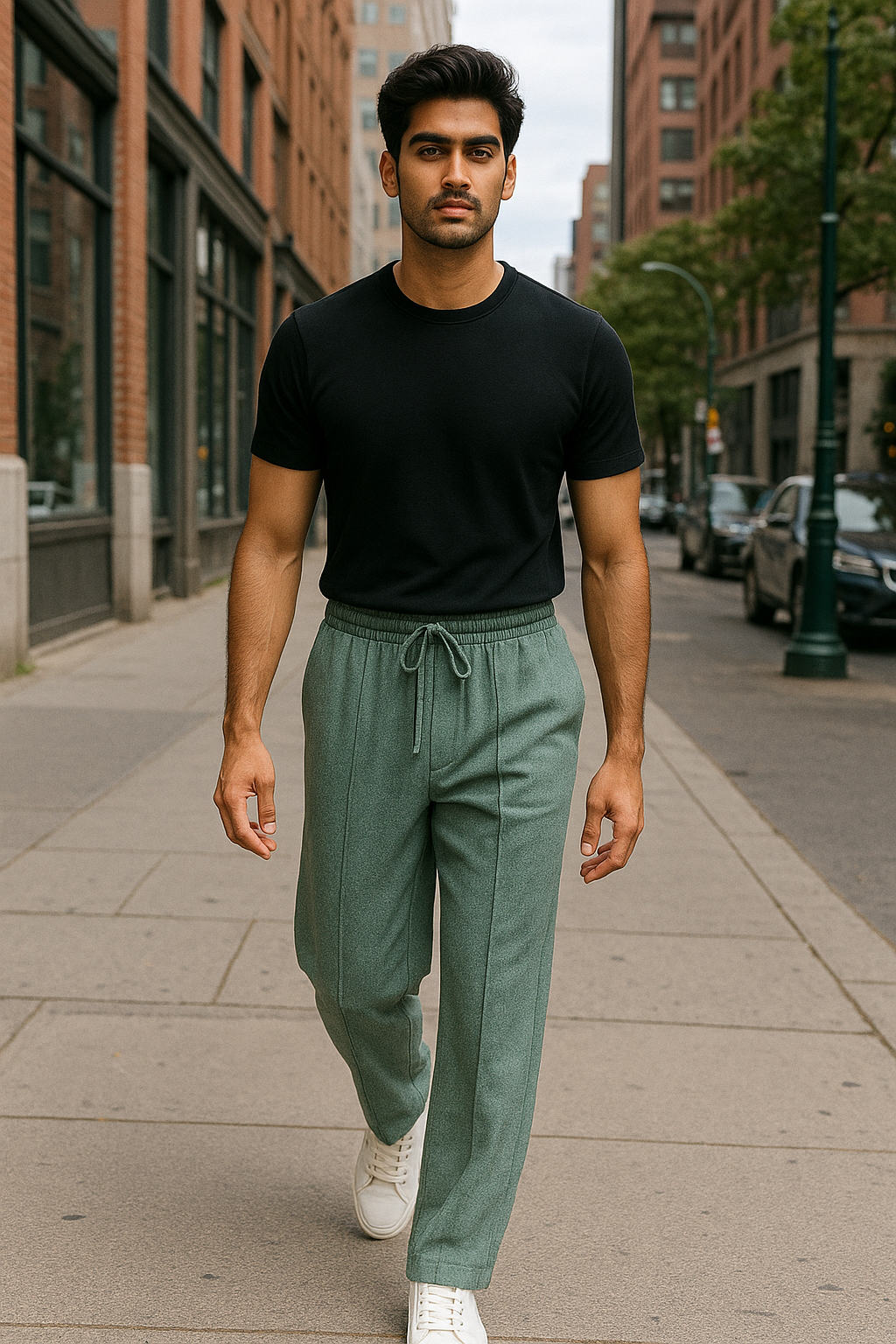 Cut & Sew Trousers – Dusty Seafoam green