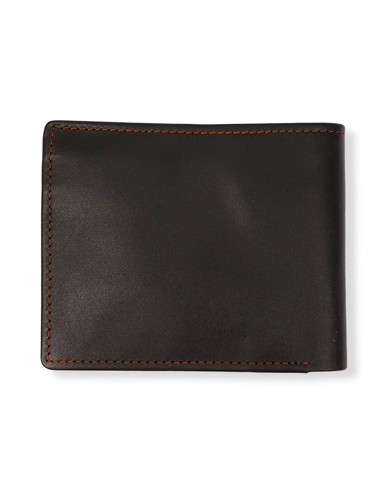 Cow Leather Wallet Black – Trifold with ID Window