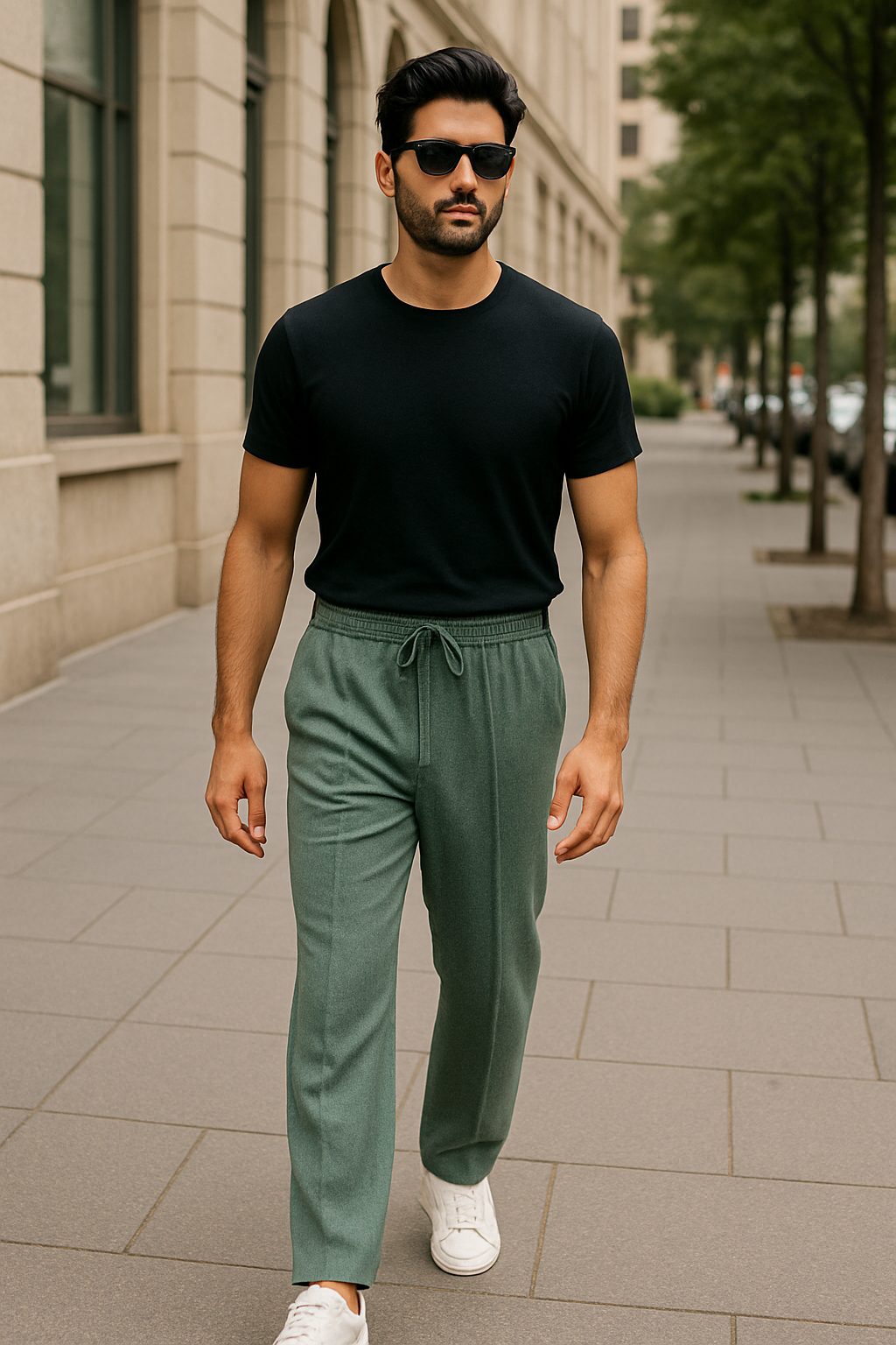 Cut & Sew Trousers – Dusty Seafoam green