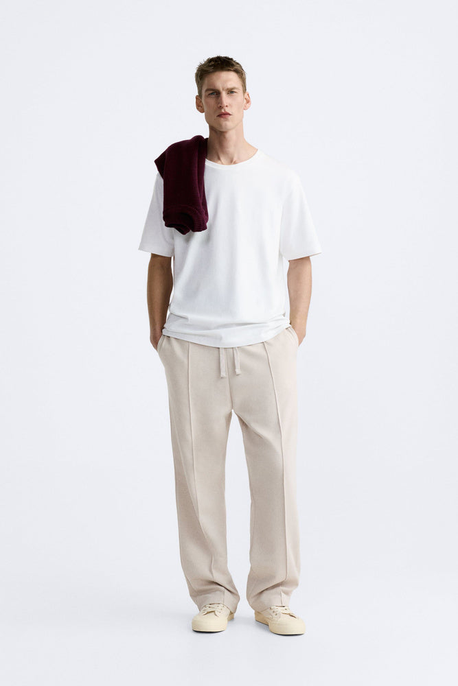Fawn Flex Relaxed Fit Trousers – beige
