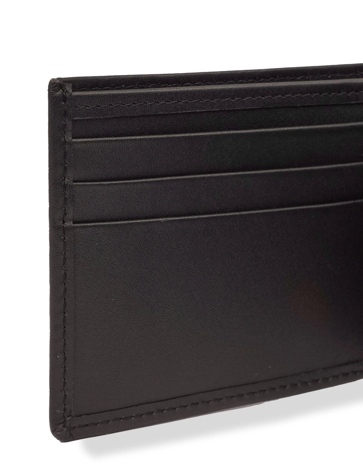 Cow Leather Wallet Black – Slim Bifold with Card Slots
