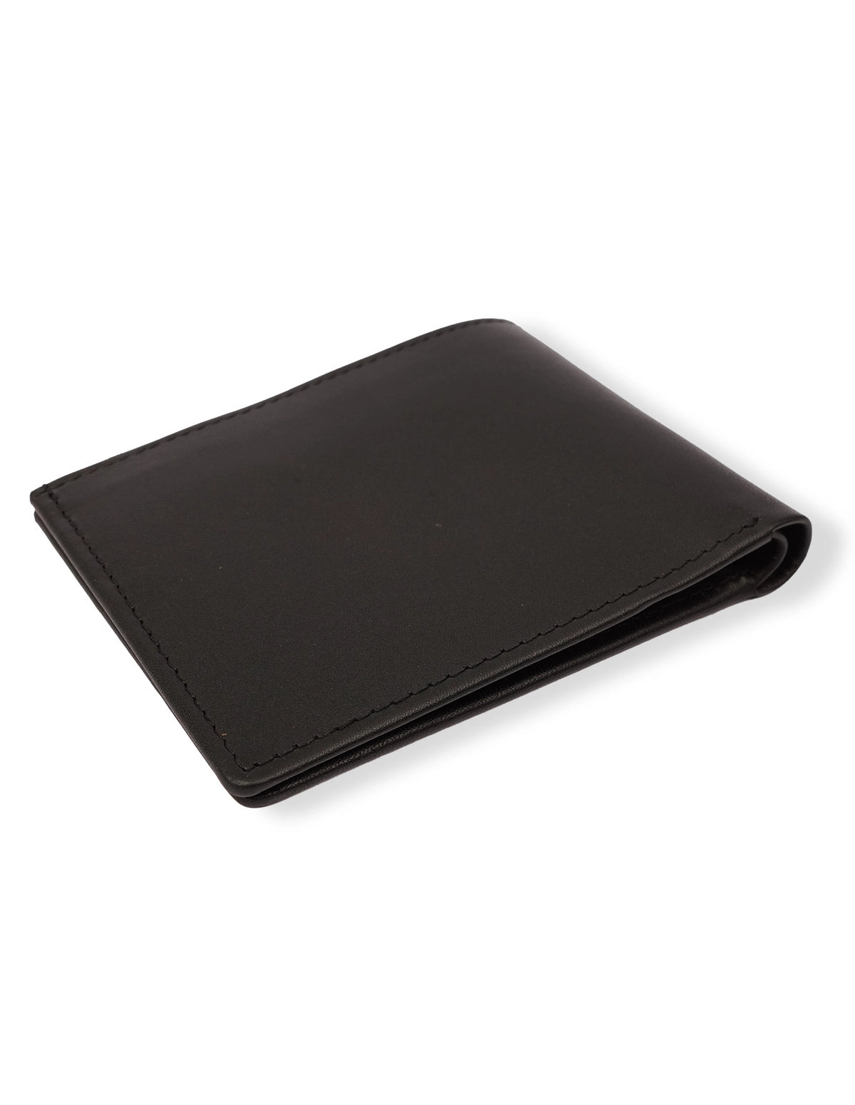 Cow Leather Wallet Black – Slim Bifold with Card Slots
