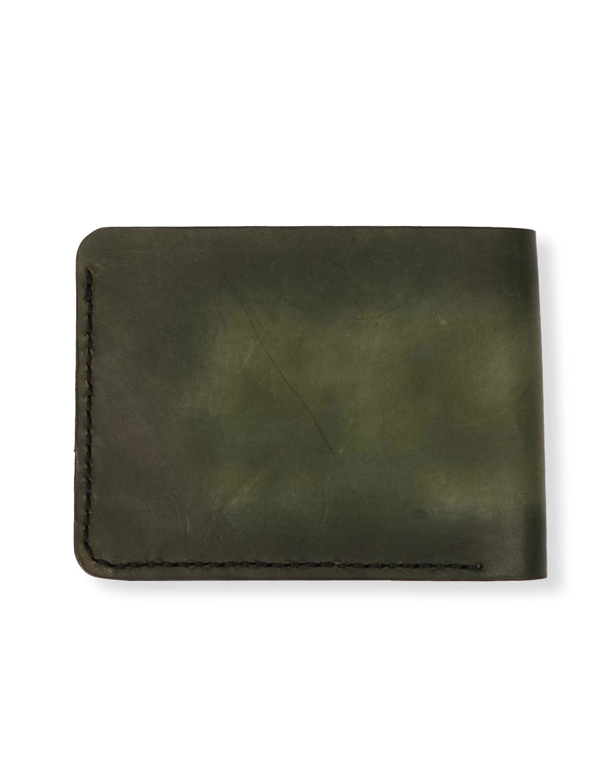 Cow Leather Wallet Green – Modern Bifold with Card Slots