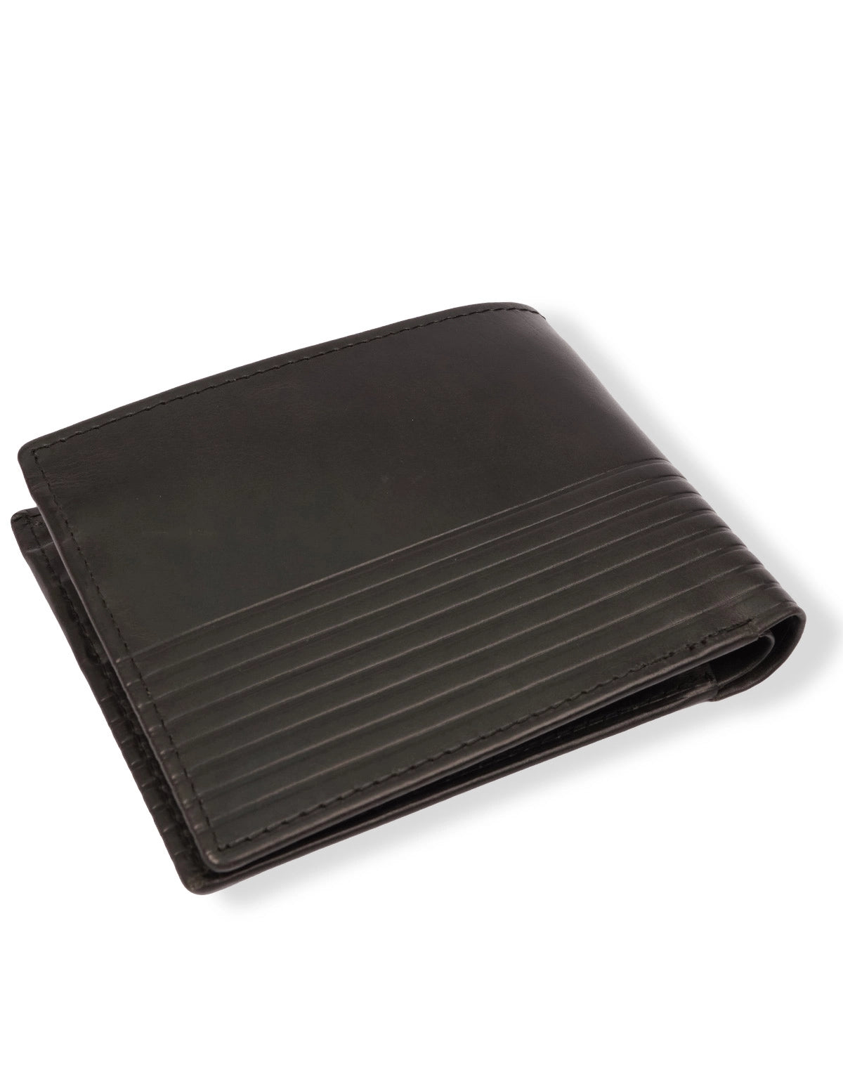 Cow Leather Wallet Black – Ultra Slim Bifold with Card Slots