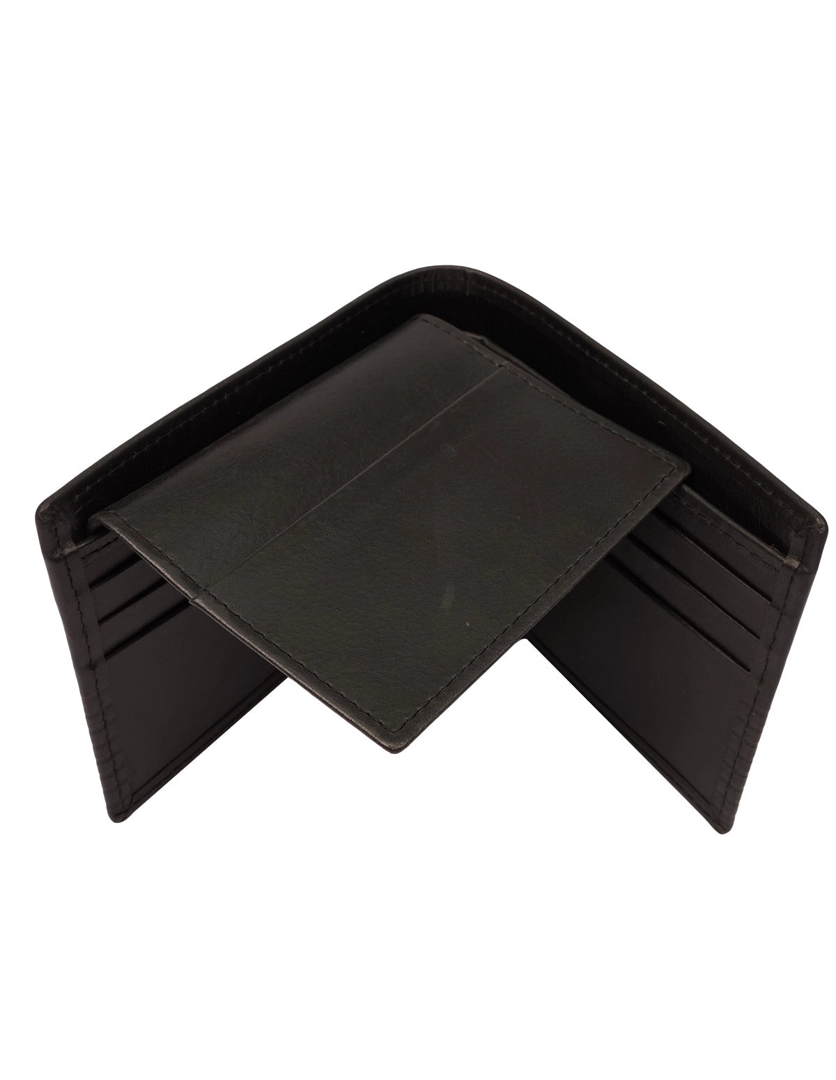 Cow Leather Wallet Black – Ultra Slim Bifold with Card Slots