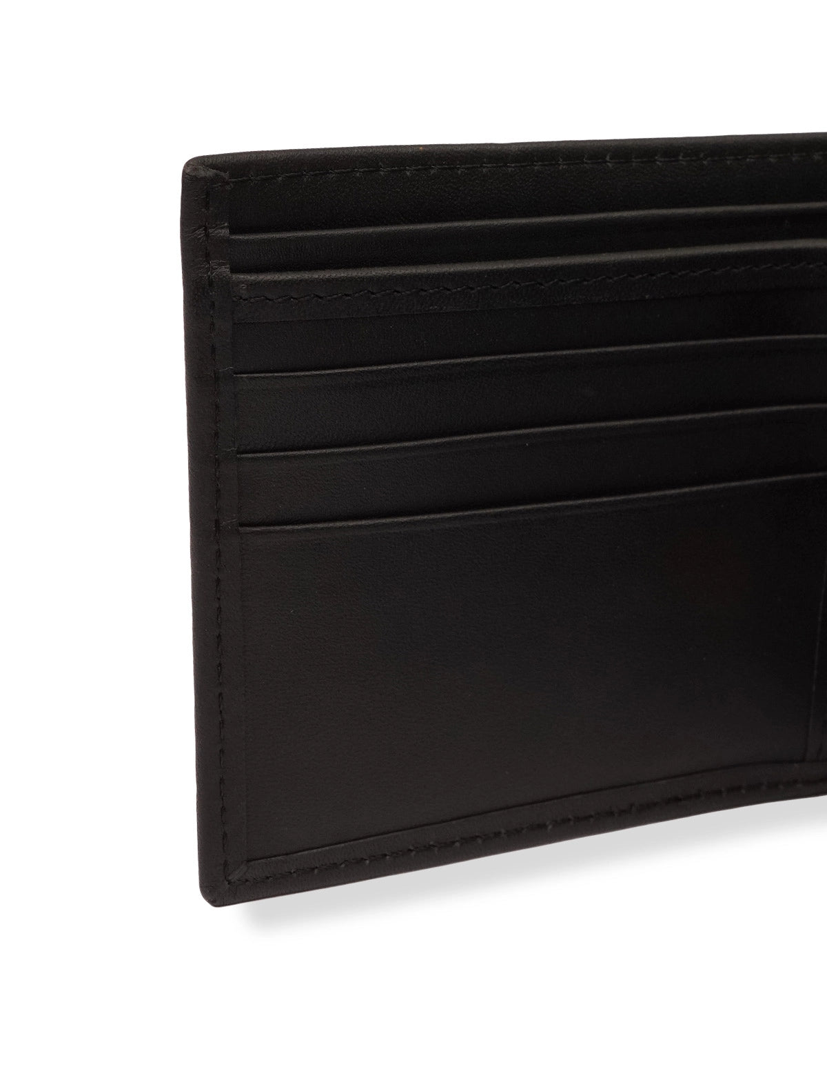 Cow Leather Wallet Black – Ultra Slim Bifold with Card Slots