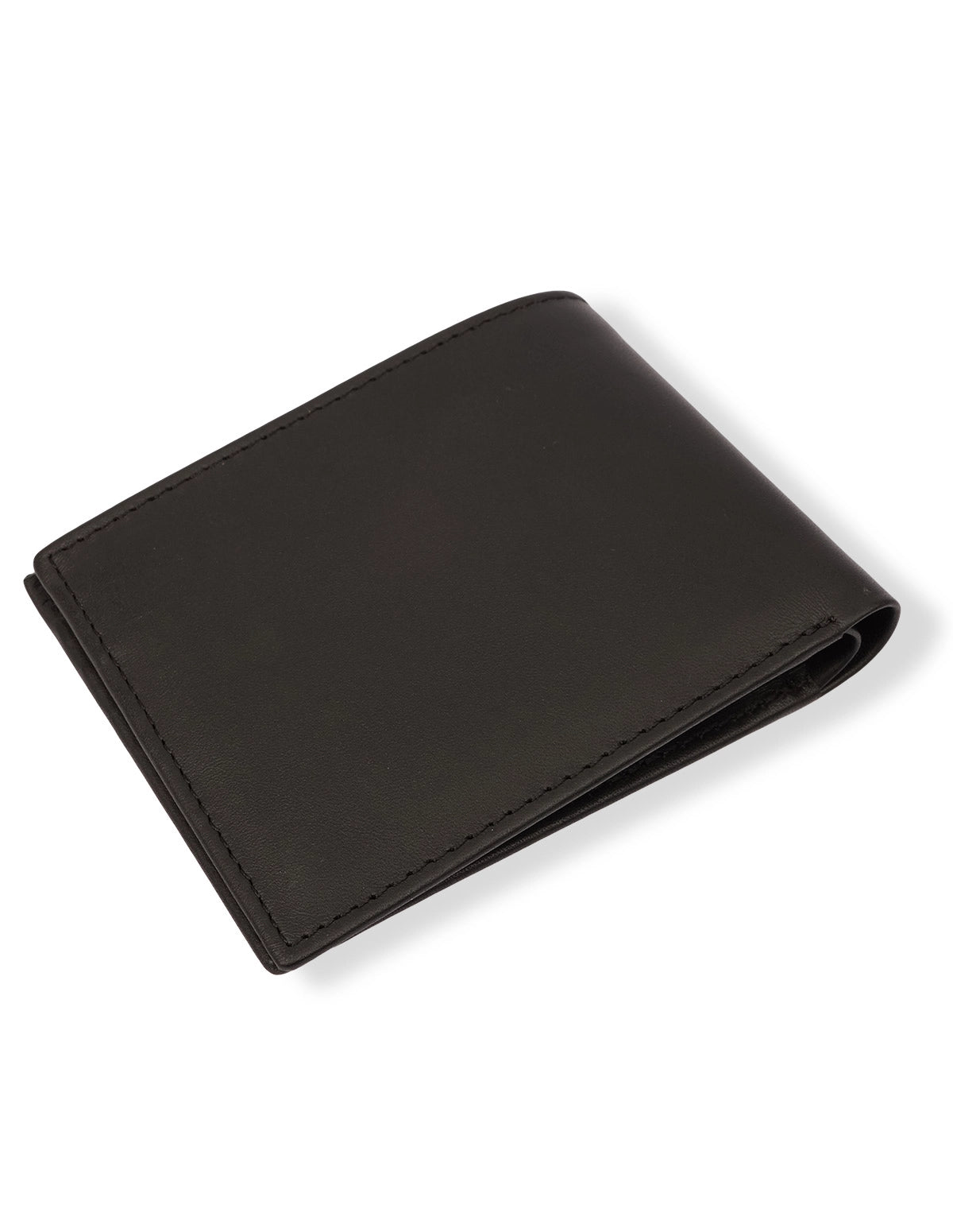 Cow Leather Wallet Black – Bifold with Multiple Card Slots