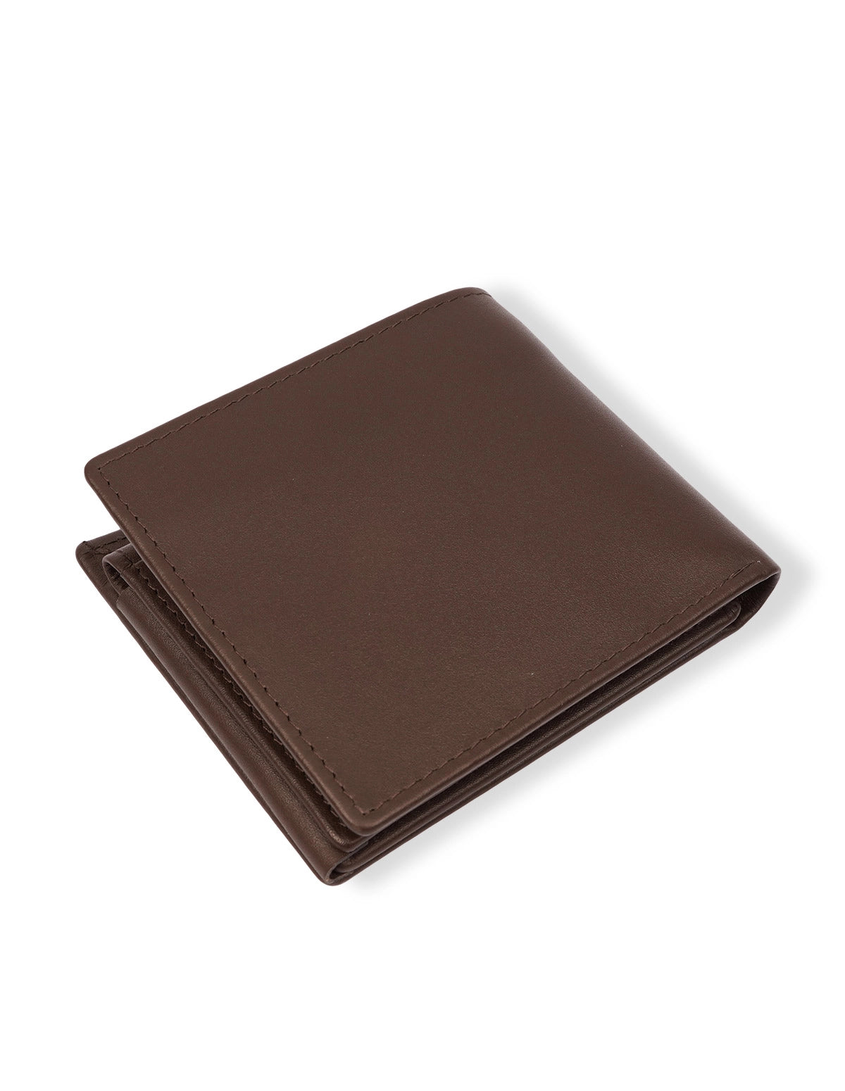 Cow Leather Wallet Brown – Trifold with Multiple Card Slots