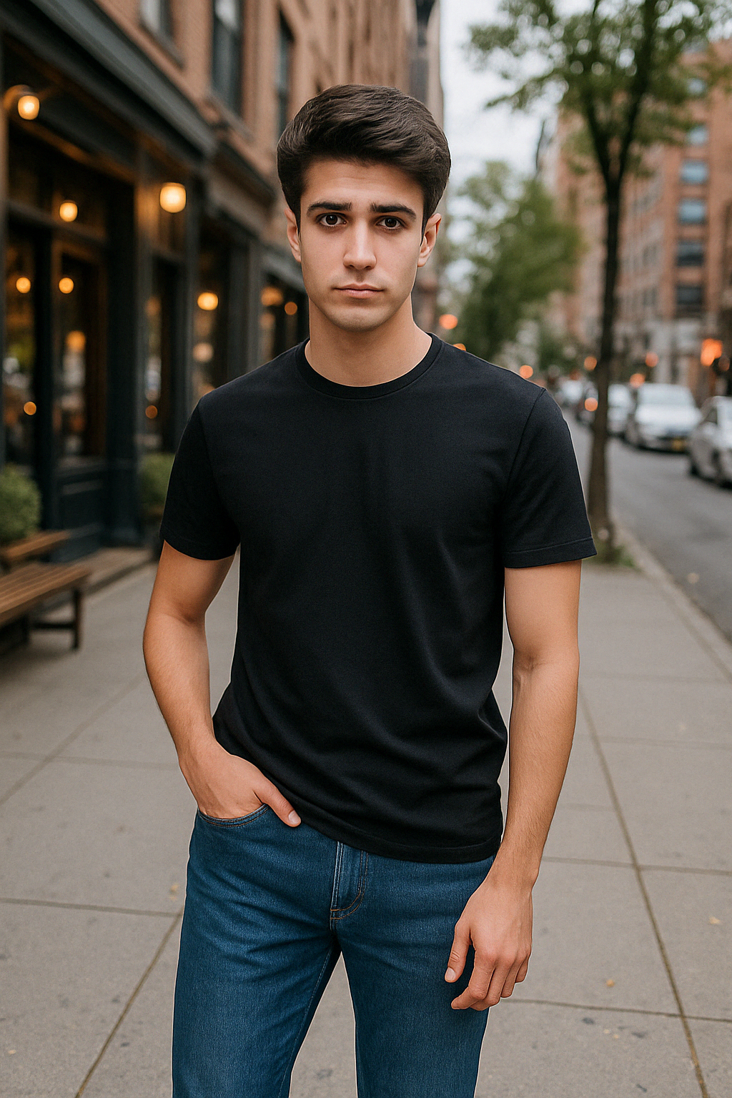 Basic Black T-Shirt – Regular Fit