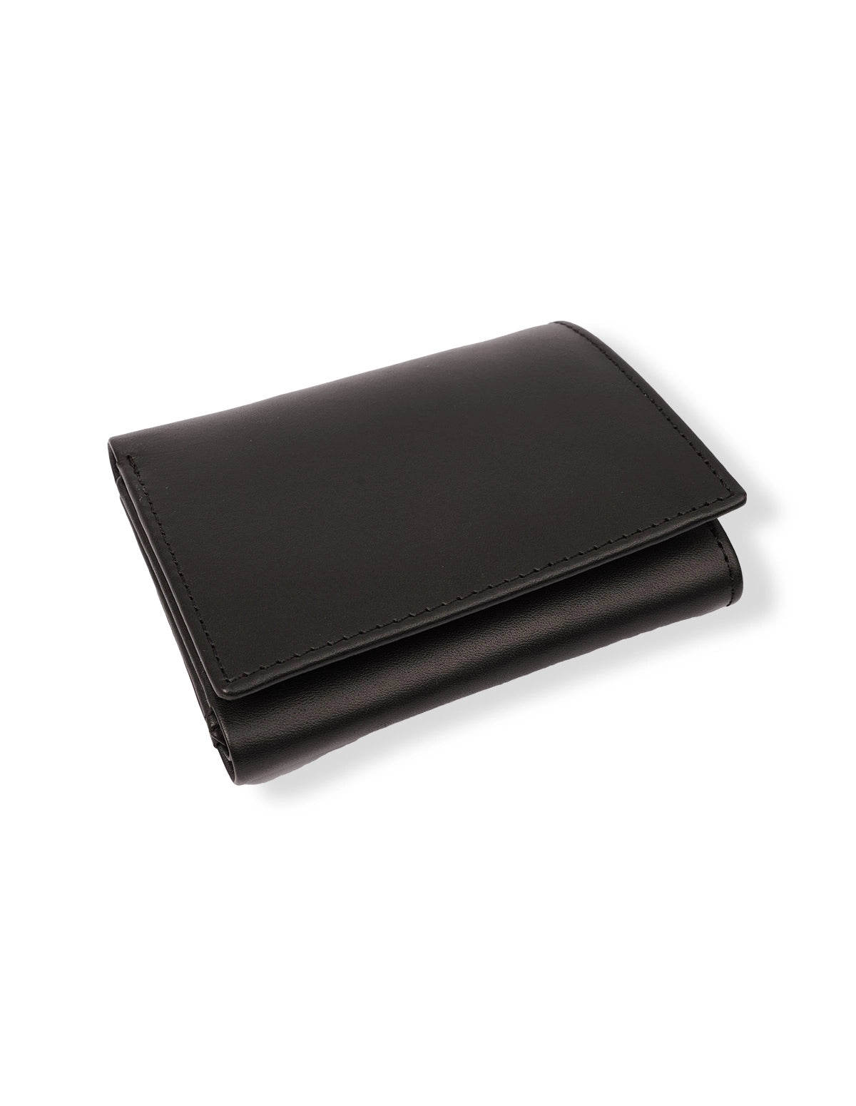 Cow Leather Wallet Black – Trifold with Classic Look