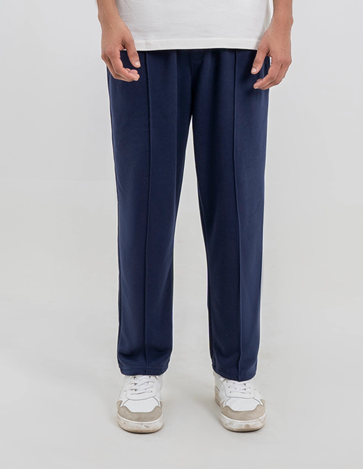 Royal Blue Stitch Trousers - Dark Blue