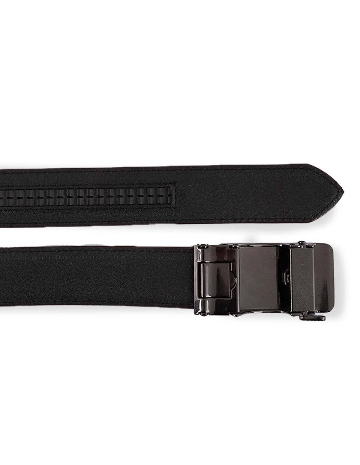 Leather Belt Brown – Embossed Leather with Automatic Buckle