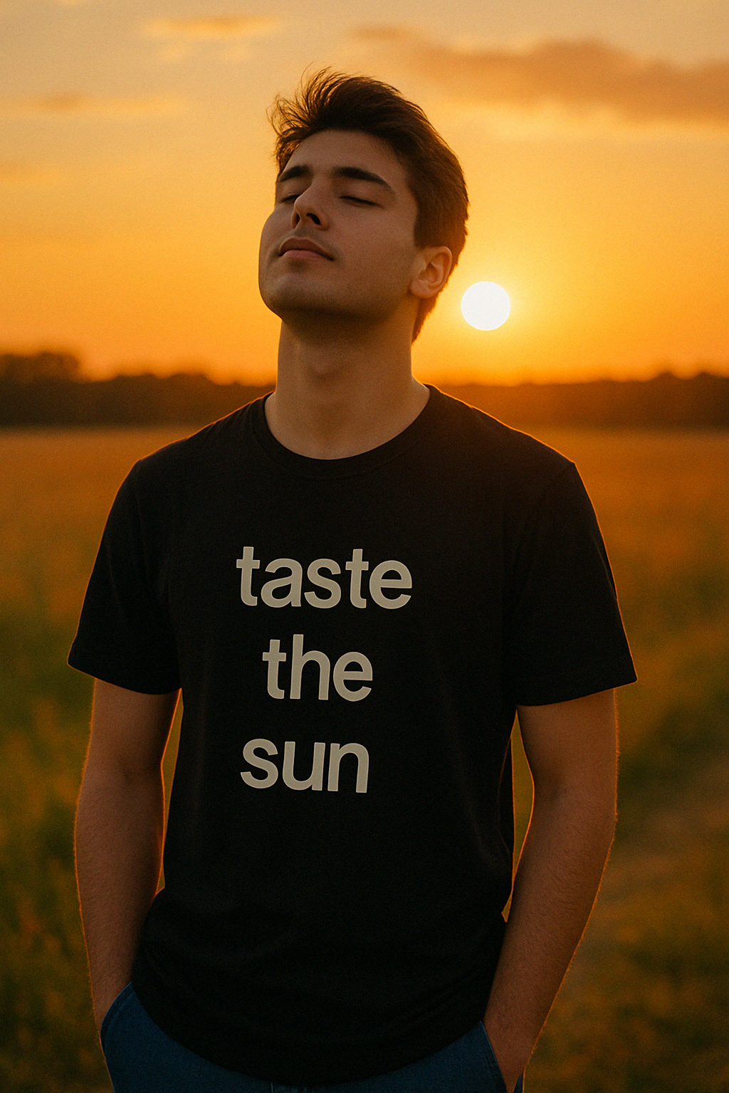 Taste The Sun Black T-Shirt – Regular Fit
