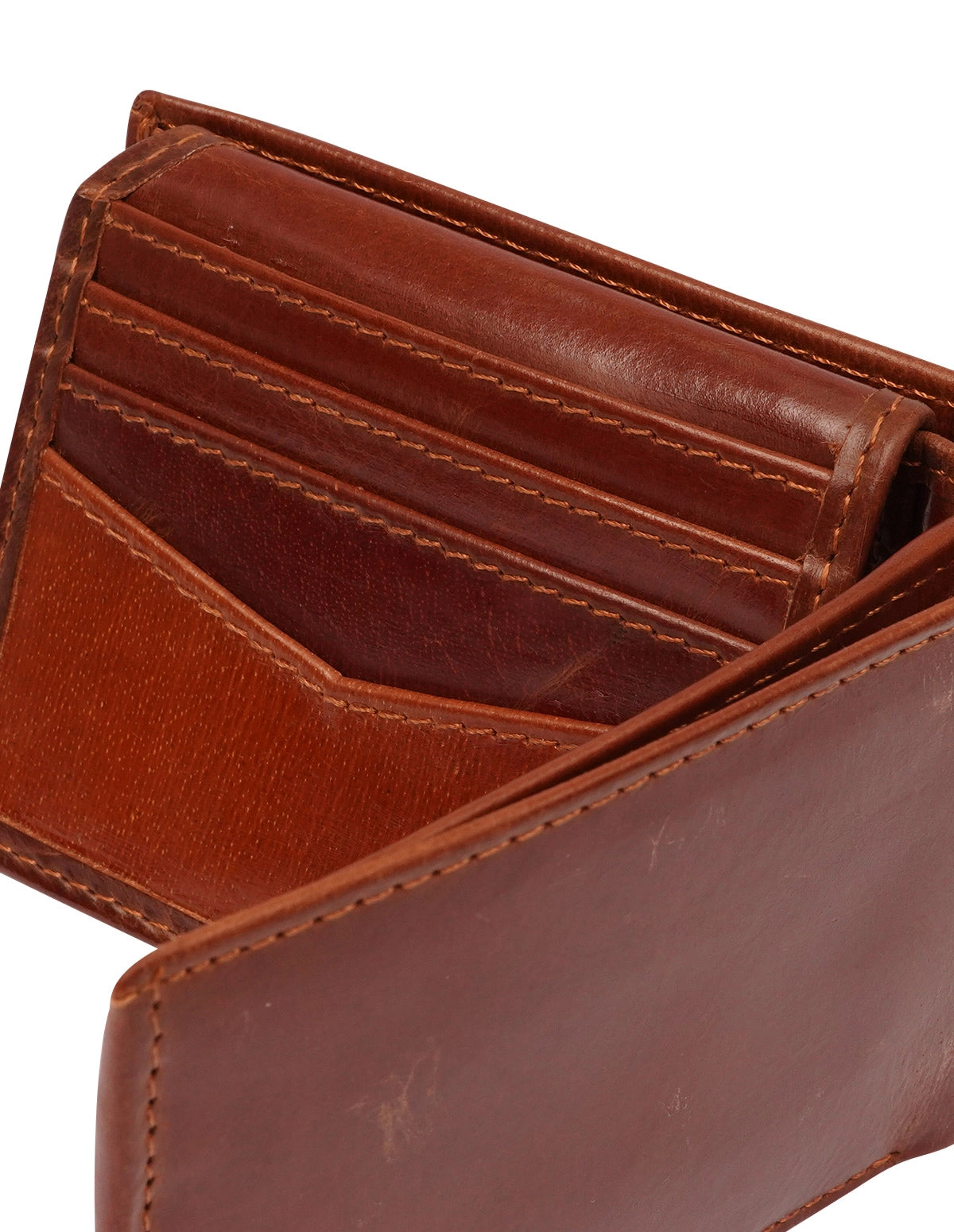 Leather Wallet Tan – Distressed Bifold
