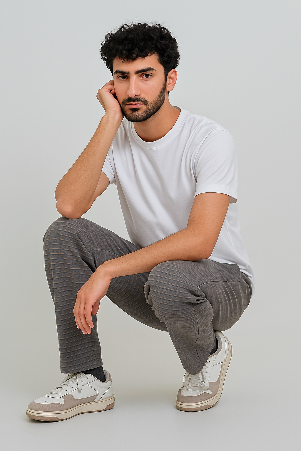 Premium Relaxed-Fit Trousers - Breeze Stripe
