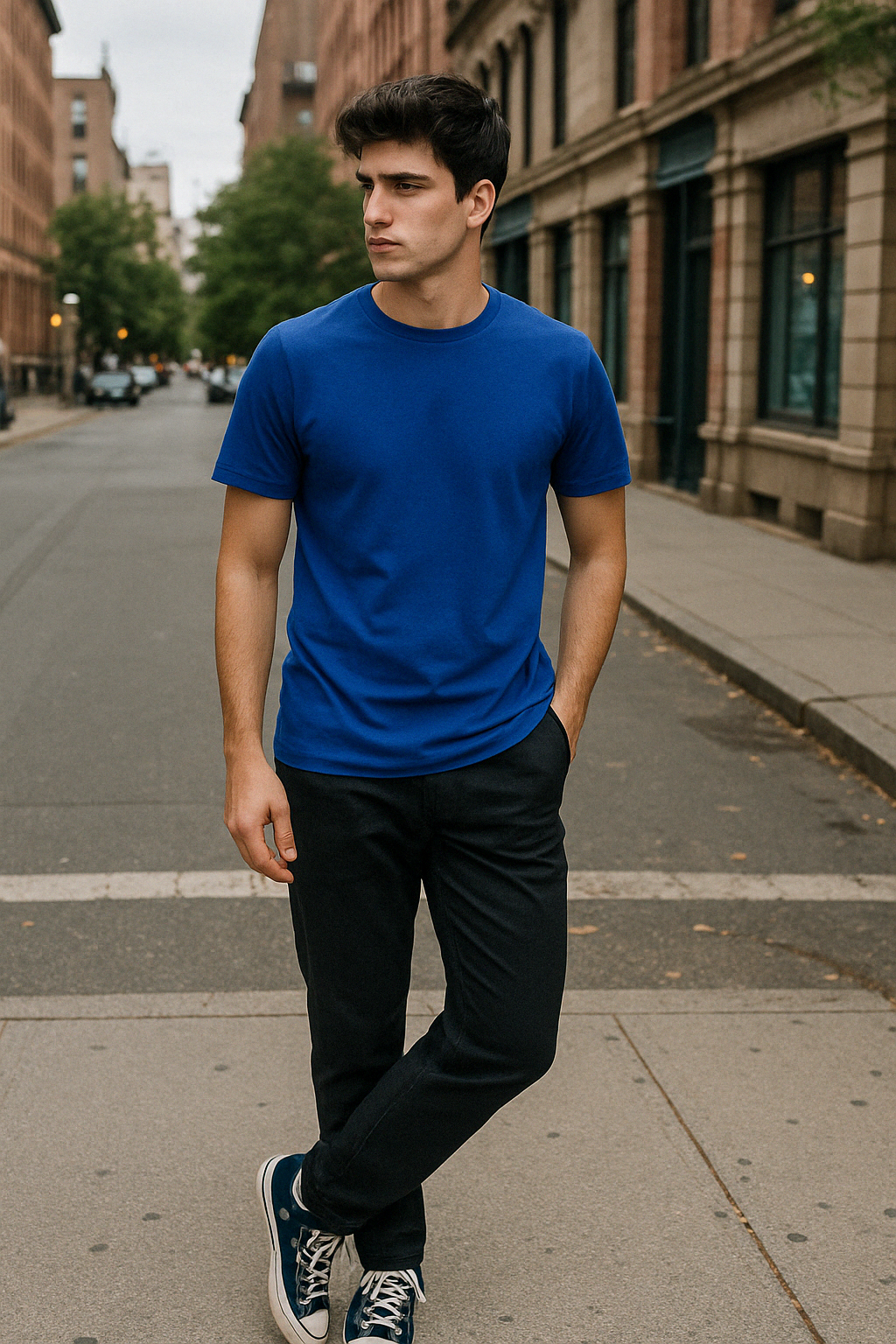 Navy Blue T-Shirt – Regular Fit
