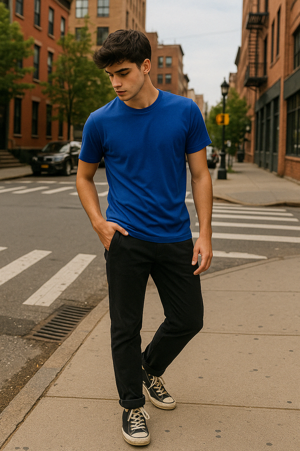 Navy Blue T-Shirt – Regular Fit