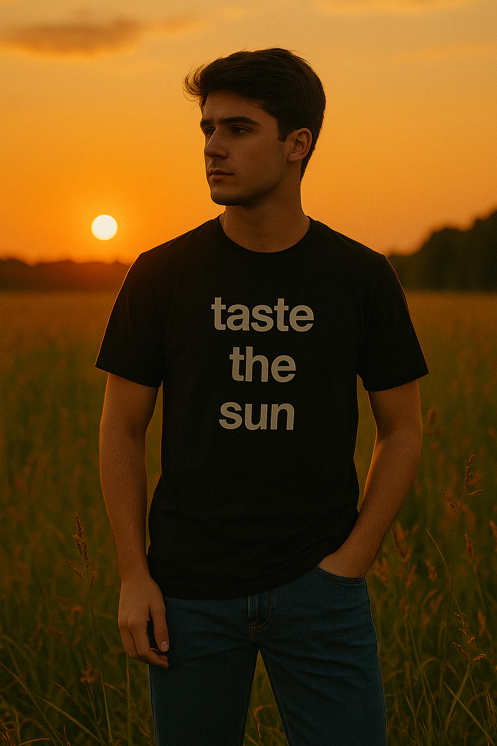 Taste The Sun Black T-Shirt – Regular Fit