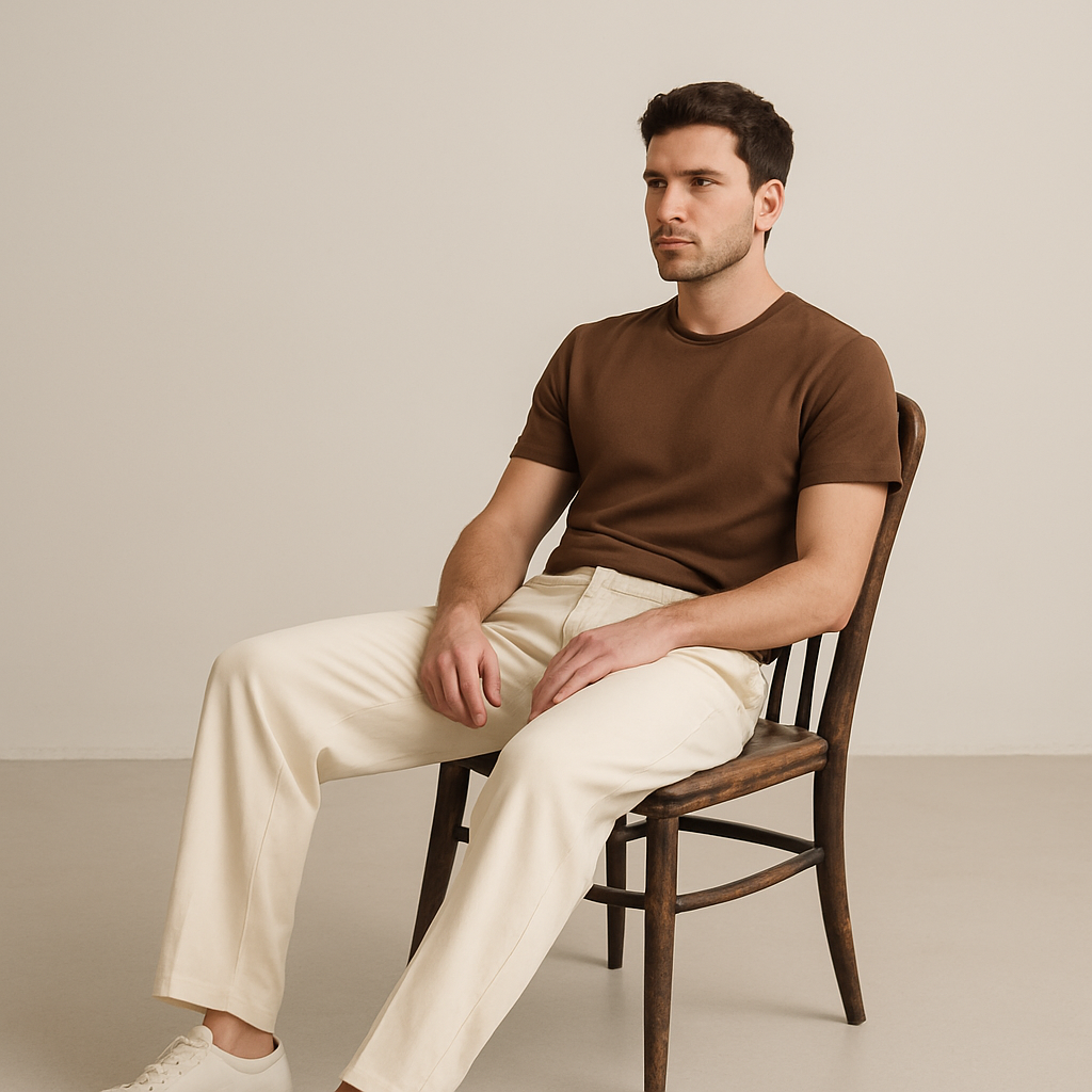 Cotton Relaxed Fit Trouser – Golden Wheat