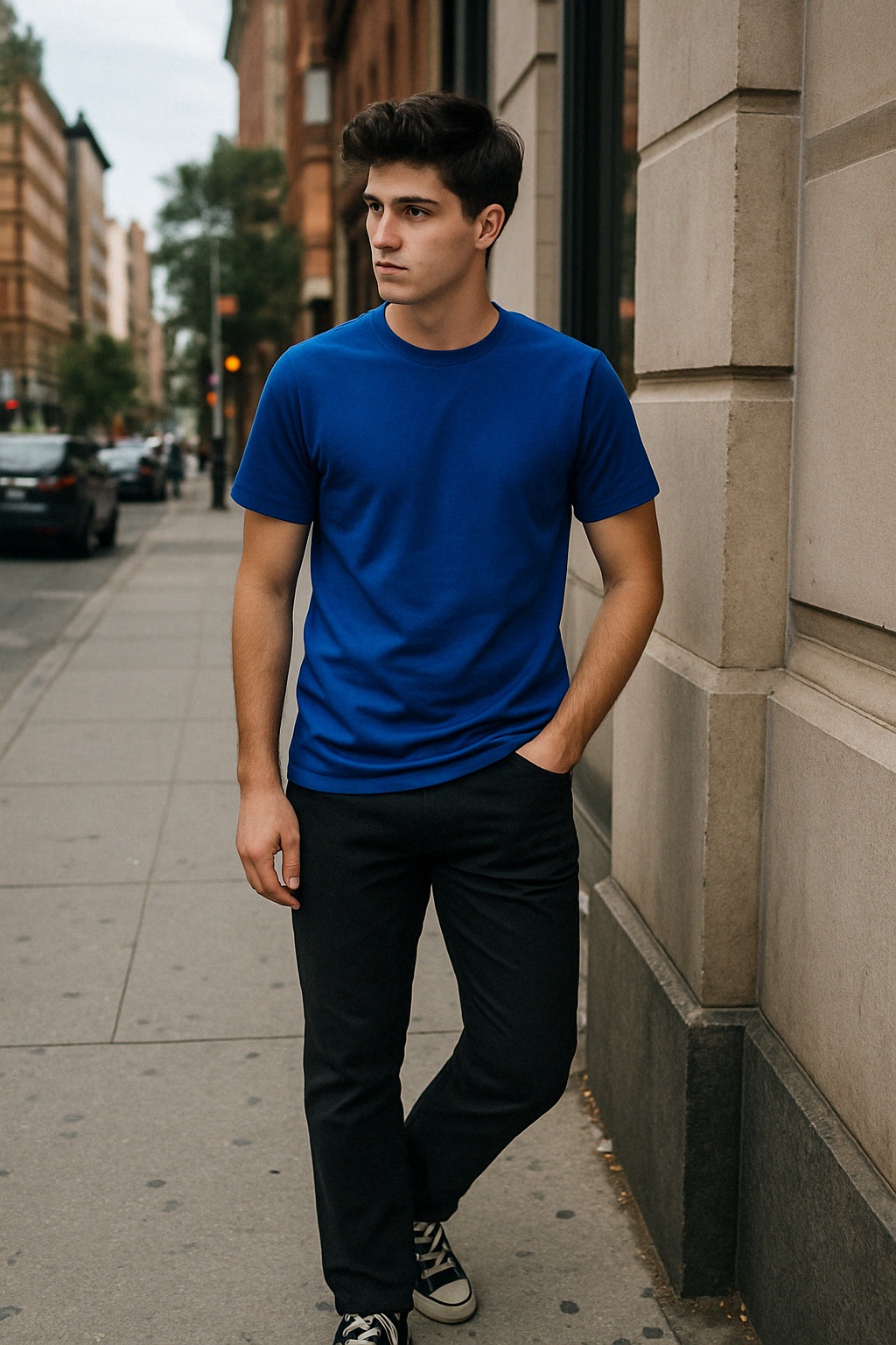 Navy Blue T-Shirt – Regular Fit