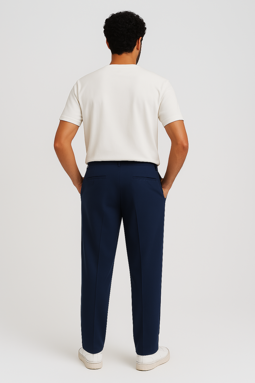 Royal Blue Stitch Trousers - Dark Blue