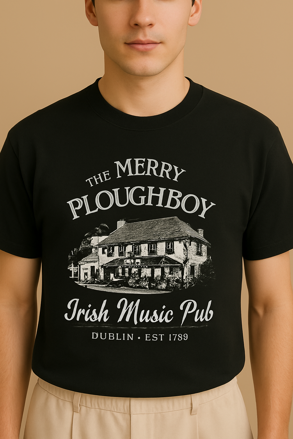 Men’s Down-Shoulder Cotton T-Shirt