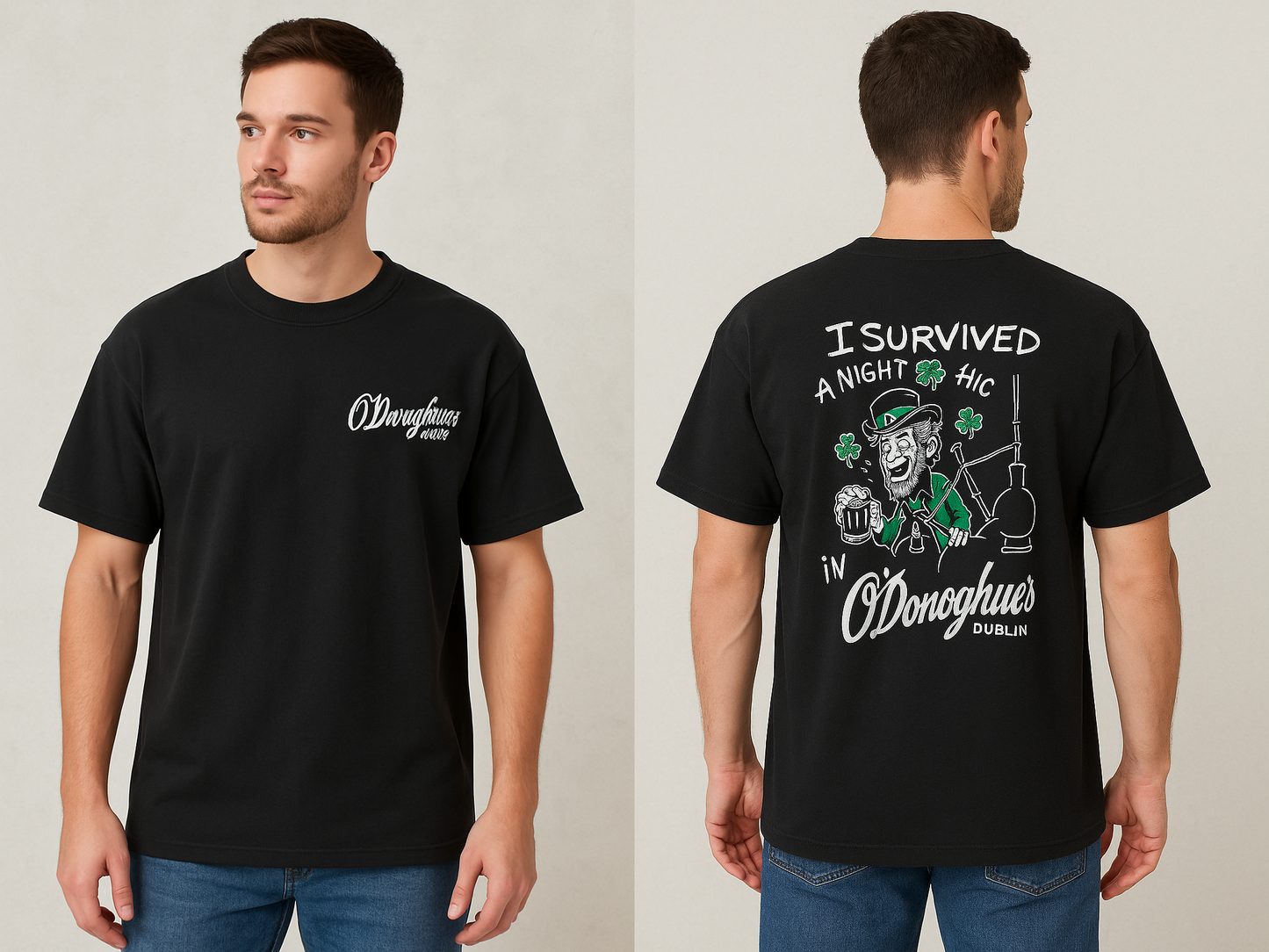 Men’s Down-Shoulder Cotton T-Shirt