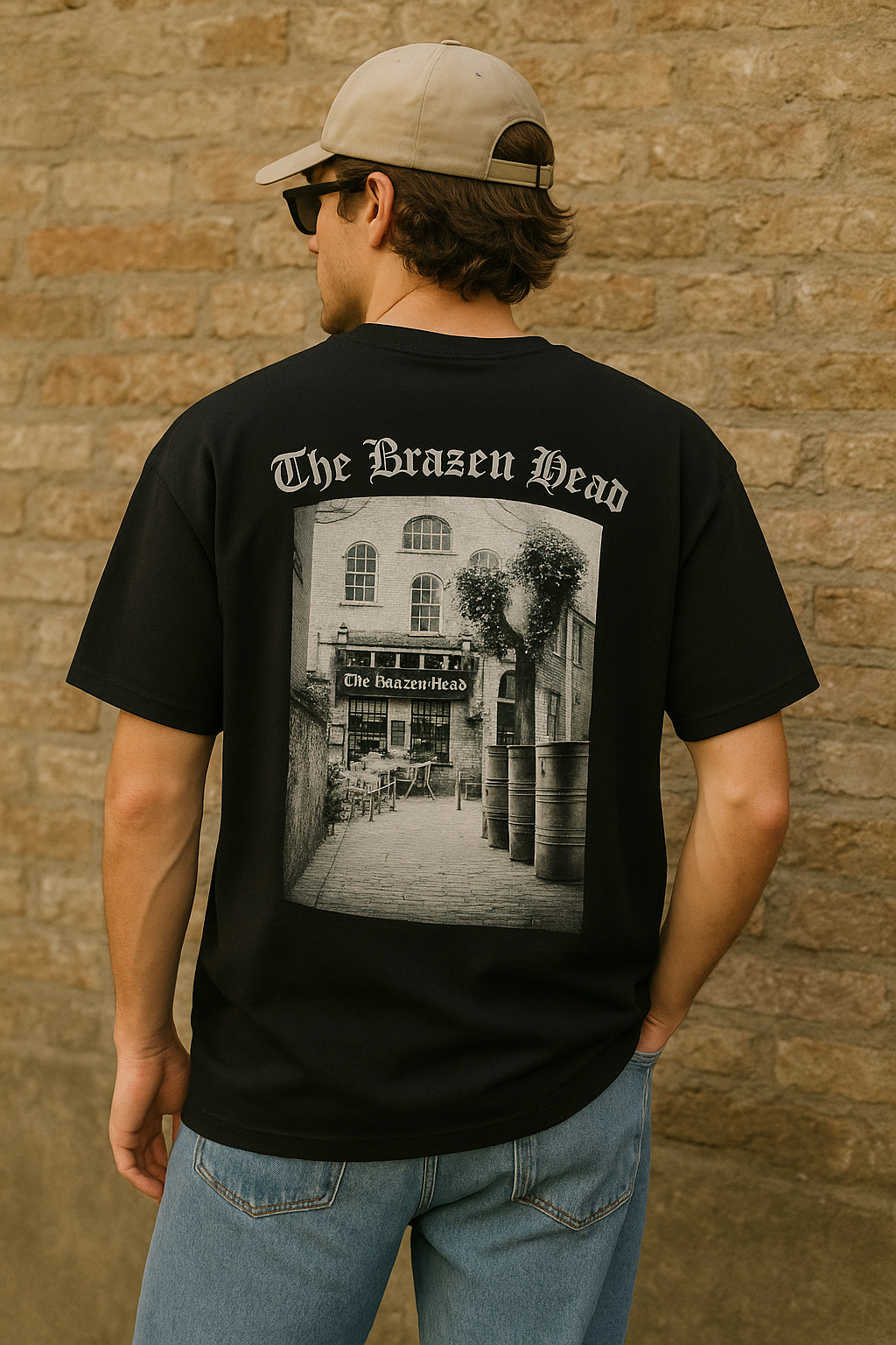 Men’s Down-Shoulder Cotton T-Shirt