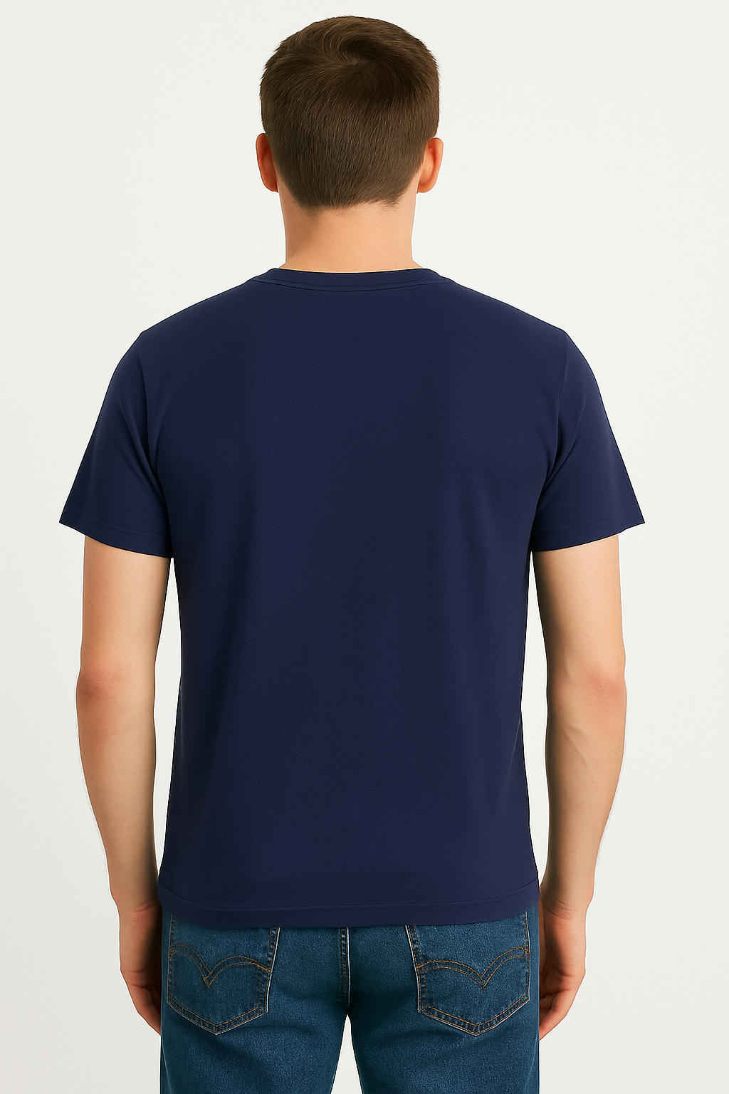 Shadow Leaf Tee – Navy Blue Edition