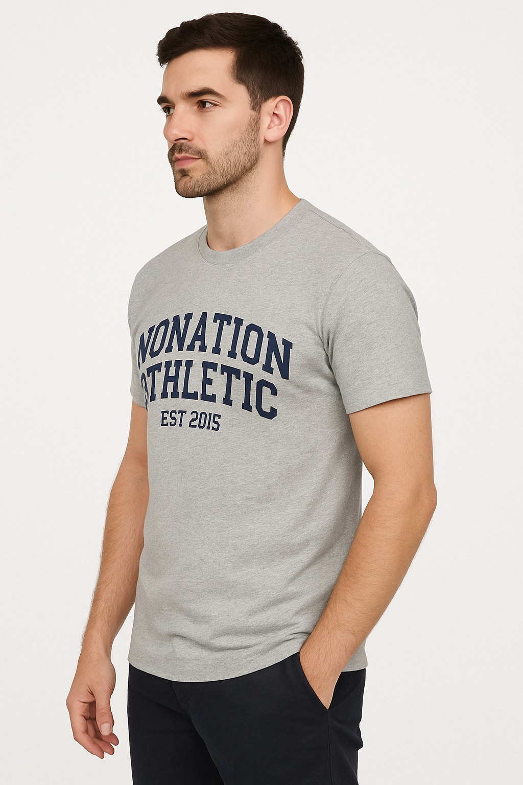 PowderCore Athletic Tee – Heather Gray