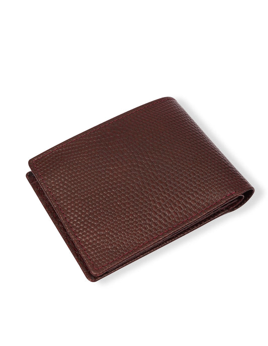 Cow Leather Wallet Maroon – Bifold with Card Slots