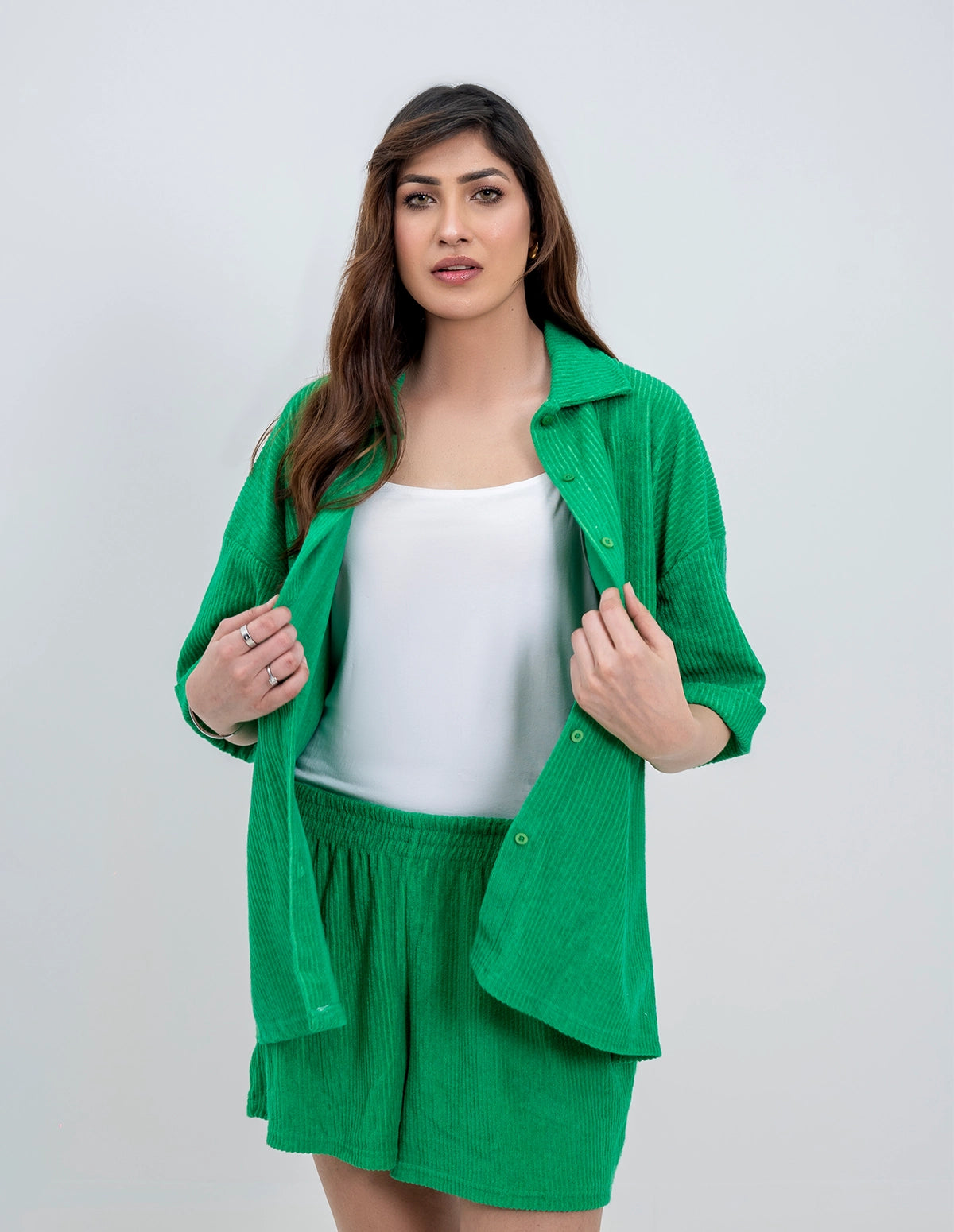 Women's 3-Piece Green Co-ord Set