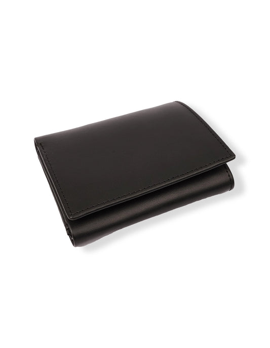 Cow Leather Wallet Black – Trifold with Classic Look