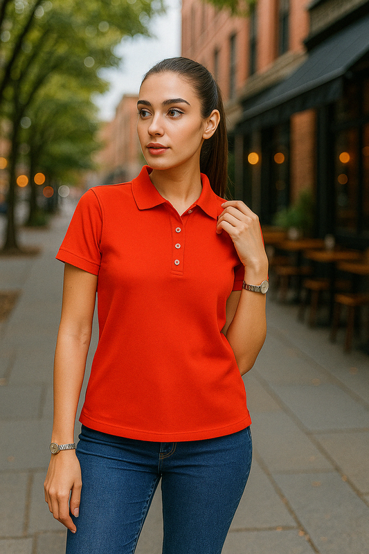Polo with Slim- Red