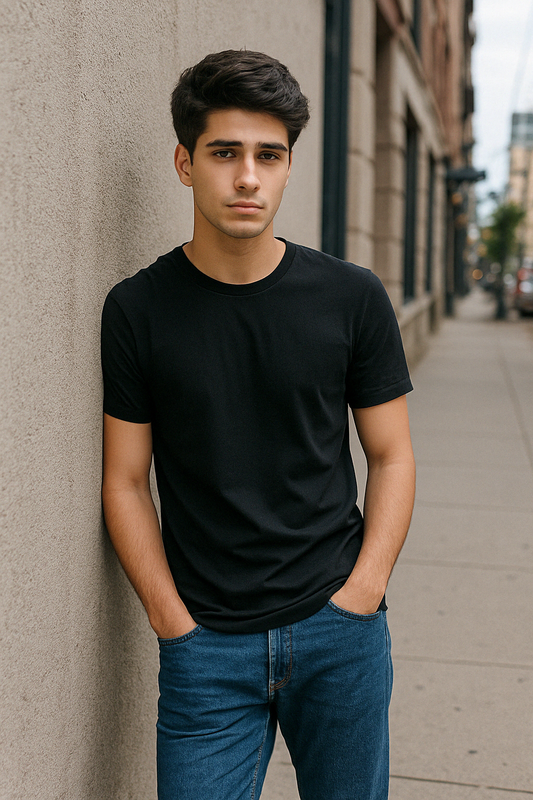 Basic Black T-Shirt – Regular Fit