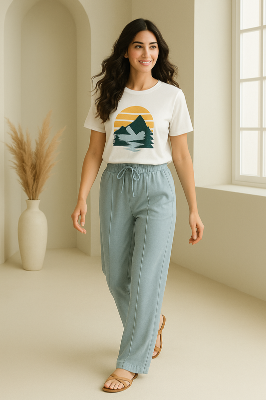 Cloud Mist Relaxed Trousers